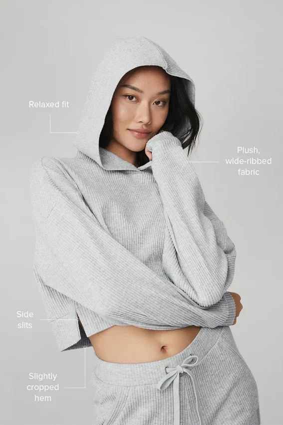 Sweat à capuche Muse - Gris chiné athlétique