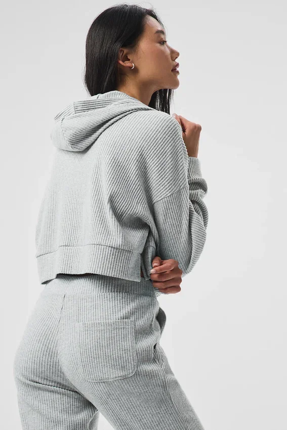 Sweat à capuche Muse - Gris chiné athlétique