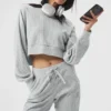 Sweat à capuche Muse - Gris chiné athlétique