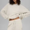 Sweat à capuche New Class en laine et cachemire - Blanc cassé chiné