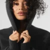 Sweat à capuche New Class en laine et cachemire - Noir