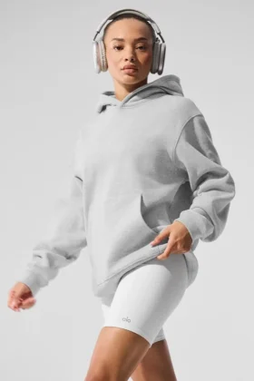 Sweat à capuche épais Renown - Gris chiné athlétique