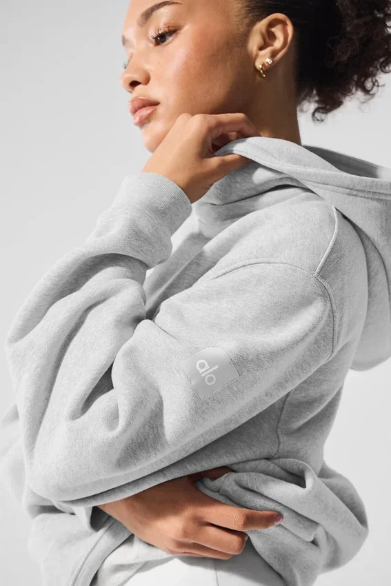 Sweat à capuche épais Renown - Gris chiné athlétique