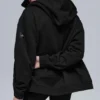 Sweat à capuche Renown à fermeture éclair intégrale en tissu épais – Noir