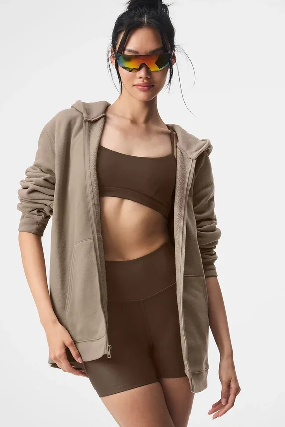 Sweat à capuche Renown à fermeture éclair intégrale - Gravel