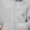 Sweat à capuche Renown à fermeture éclair intégrale, épais - Gris chiné athlétique
