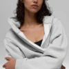 Sweat à capuche Renown à fermeture éclair intégrale, épais - Gris chiné athlétique