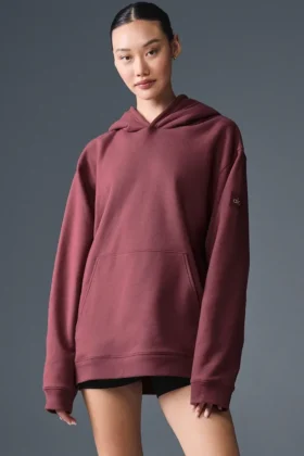 Sweat à capuche Renown épais - Truffe bordeaux