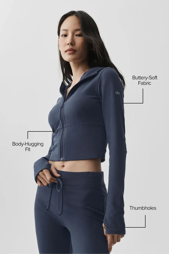 Sweat à capuche Sway à fermeture éclair intégrale - Bleu marine