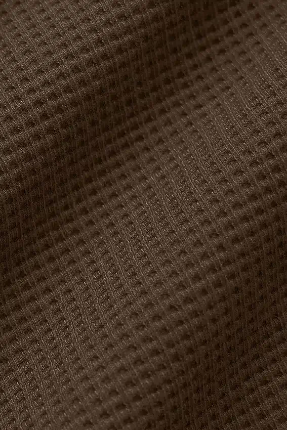 Sweat à capuche Waffle Lounge - Espresso