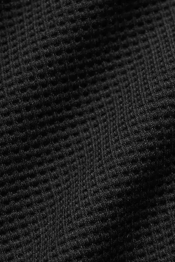 Pantalon de jogging décontracté à motif gaufré - Noir