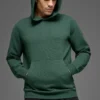 Sweat à capuche Waffle Lounge - Vert trèfle