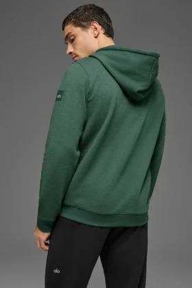 Sweat à capuche Waffle Lounge – Vert trèfle