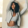 Sweat à capuche zippé intégral Sway - Gris chiné athlétique