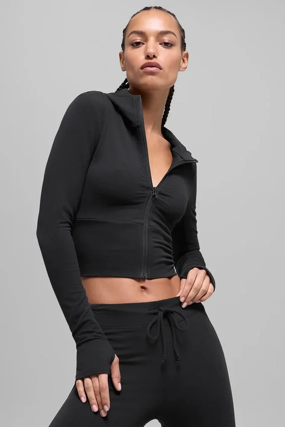 Sweat à capuche zippé intégral Sway - Noir