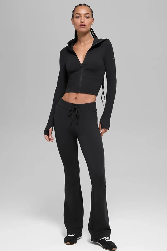 Sweat à capuche zippé intégral Sway - Noir