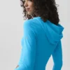 Sweat à capuche zippé Sway - Bleu azur
