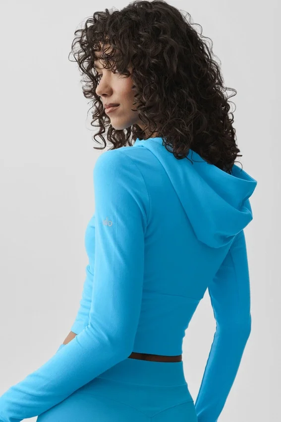 Sweat à capuche zippé Sway - Bleu azur