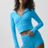 Sweat à capuche zippé Sway - Bleu azur