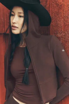 Sweat à capuche zippé Sway - Brownstone