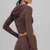 Sweat à capuche zippé Sway - Brownstone