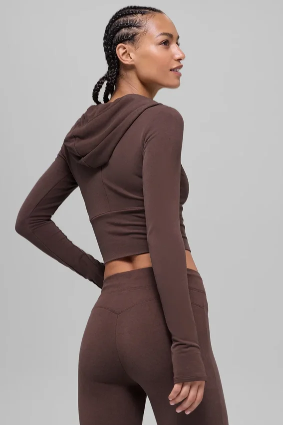 Sweat à capuche zippé Sway - Brownstone