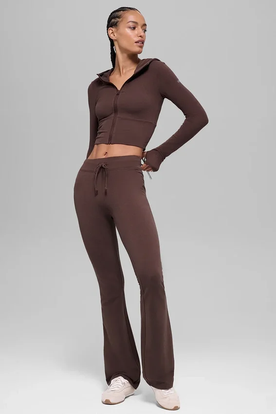 Sweat à capuche zippé Sway - Brownstone