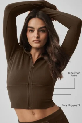 Sweat à capuche zippé Sway – Espresso