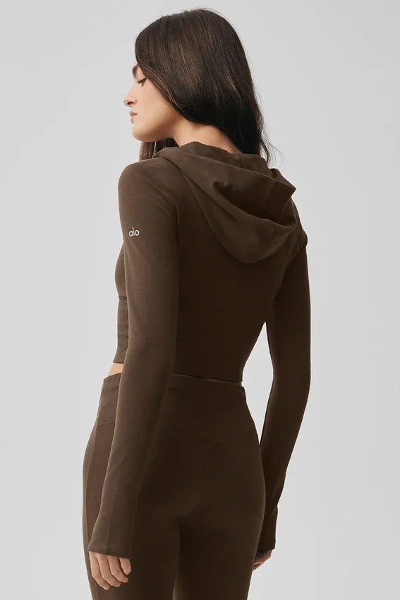 Sweat à capuche zippé Sway - Espresso