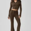 Sweat à capuche zippé Sway - Espresso