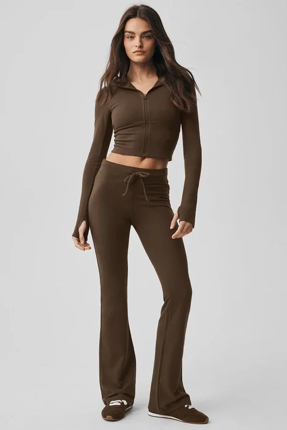 Sweat à capuche zippé Sway - Espresso