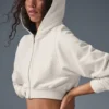 Sweat à capuche zippé Sweet Escape - Ivoire