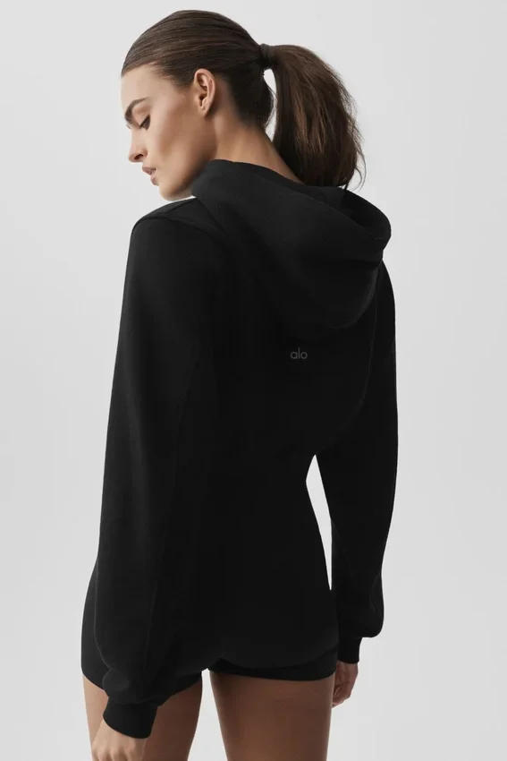 Sweat à capuche zippé Sweet Escape - Noir