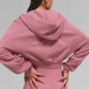 Sweat à capuche zippé Sweet Escape - Rose sauvage