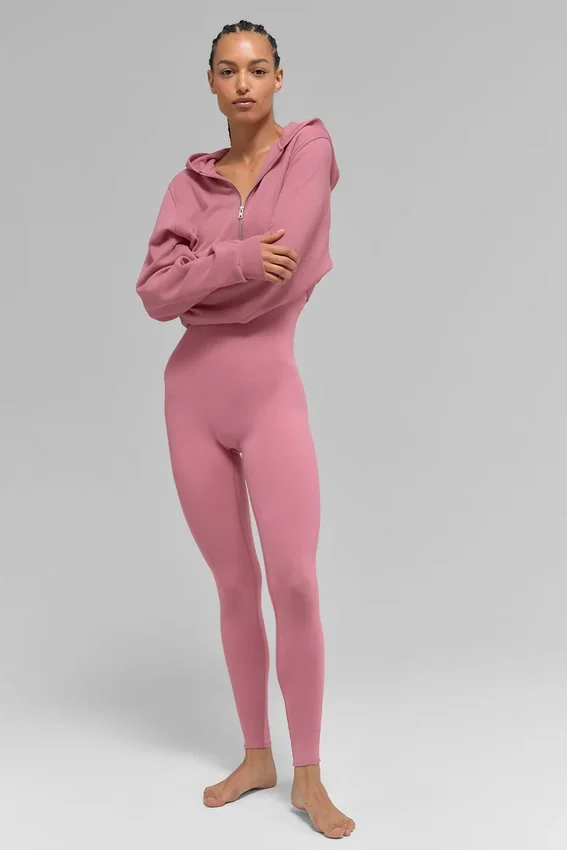 Sweat à capuche zippé Sweet Escape - Rose sauvage