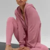 Sweat à capuche zippé Sweet Escape - Rose sauvage