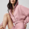 Sweat à capuche zippé Sweet Escape - Rose vintage