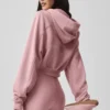 Sweat à capuche zippé Sweet Escape - Rose vintage