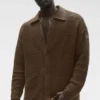 Sweat-shirt à col rond et manches longues en maille Shift Knit - Espresso