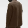 Sweat-shirt à col rond et manches longues en maille Shift Knit - Espresso