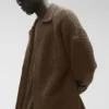 Sweat-shirt à col rond et manches longues en maille Shift Knit - Espresso