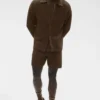 Sweat-shirt à col rond et manches longues en maille Shift Knit - Espresso