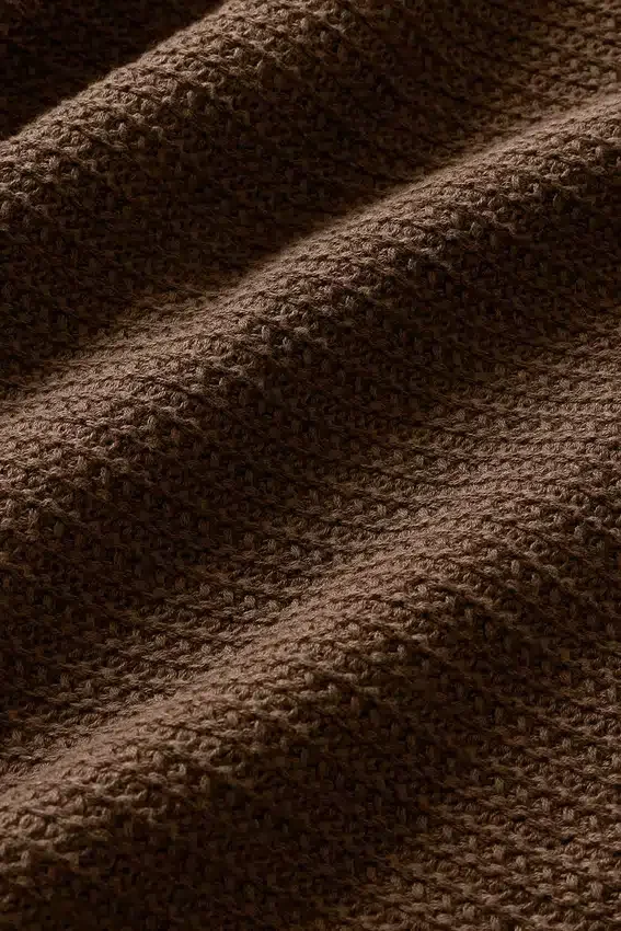 Sweat-shirt à col rond et manches longues en maille Shift Knit - Espresso