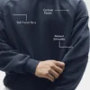 Sweat-shirt à col rond Field - Bleu marine