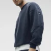 Sweat-shirt à col rond Field - Bleu marine