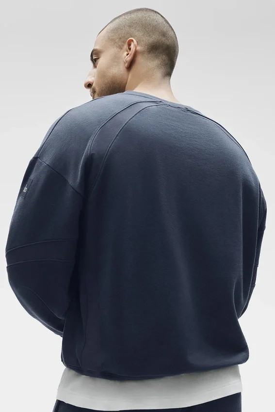 Sweat-shirt à col rond Field - Bleu marine