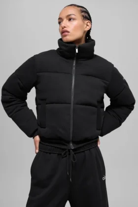 Sweat-shirt matelassé - Noir