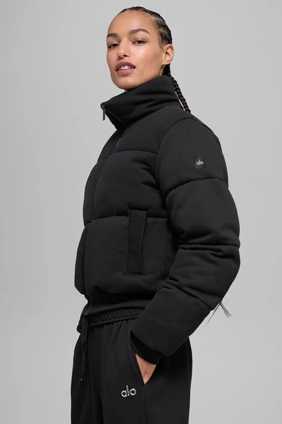 Sweat-shirt matelassé - Noir