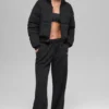 Sweat-shirt matelassé - Noir