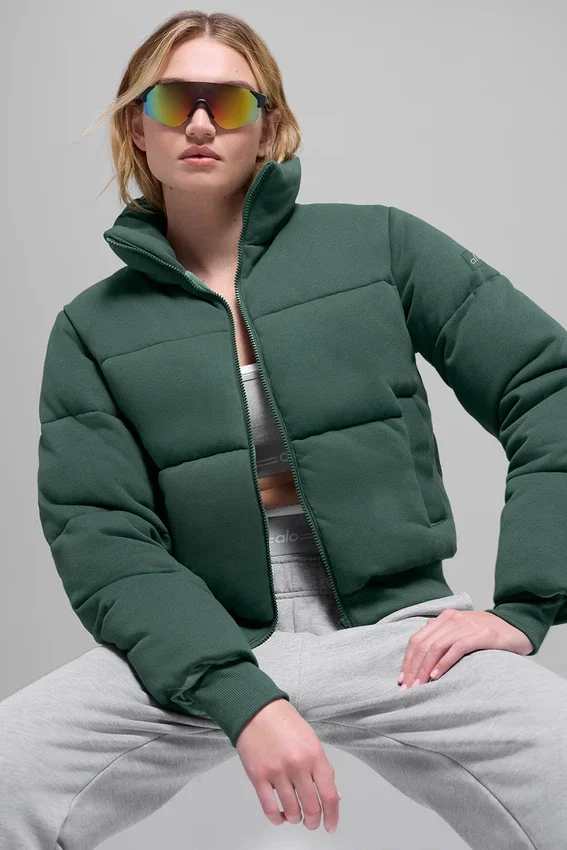 Sweat-shirt matelassé - Vert trèfle